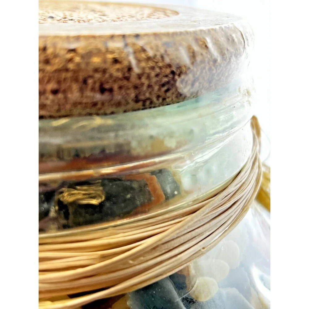 VTG NOS Pier 1 Apothecary Jar w/Pasta 7.5